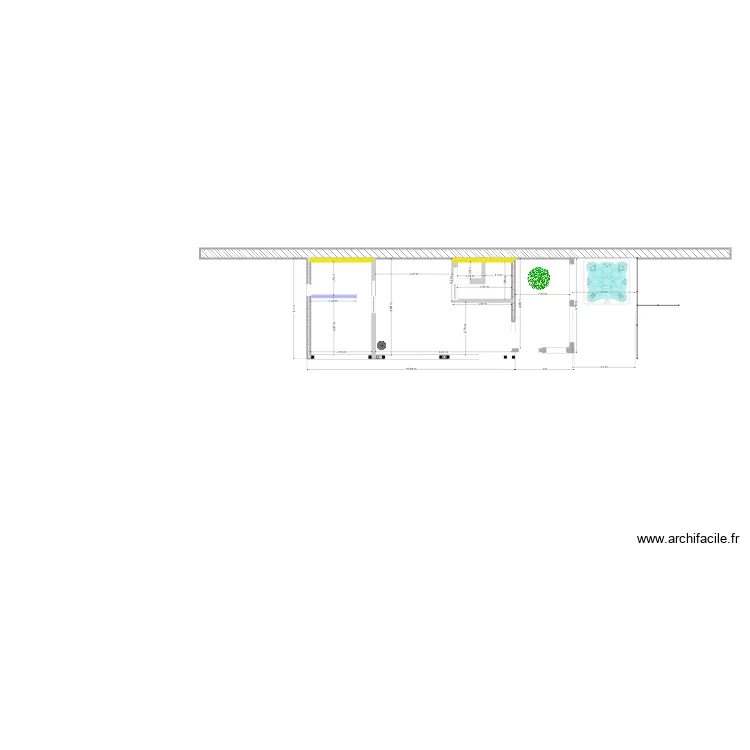 Transformation d'un garage en habitation (Plan RDC) - Complet. Plan de 