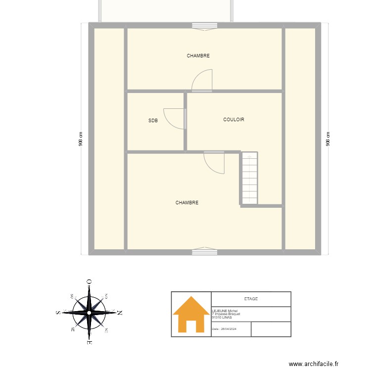 RDC. Plan de 10 pièces et 162 m2