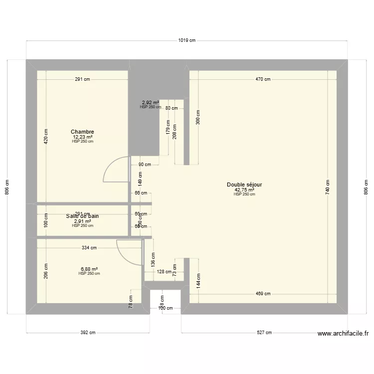 HAMELIN. Plan de 5 et 68 m² HAMELIN. Plan de 5 et 68 m²