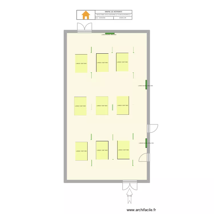 MAIRIE DE MORMANT : ECOLE MATERNELLE CHARLES PERRAULT. Plan de 1 et 111 m² MAIRIE DE MORMANT : ECOLE MATERNELLE CHARLES PERRAULT. Plan de 1 et 111 m²