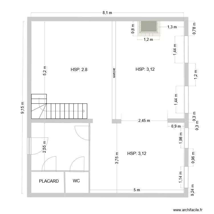RIZZO rdc cot&eacute;. Plan de 
