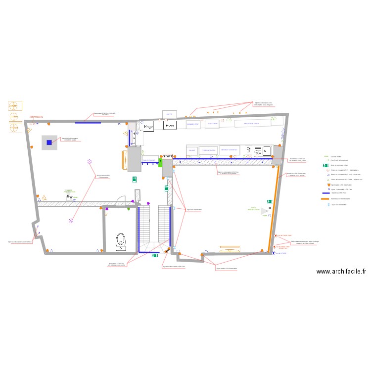 BAR PERIGUEUX. Plan de 2 pièces et 208 m2