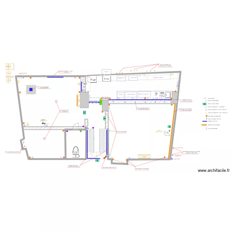 BAR PERIGUEUX. Plan de 