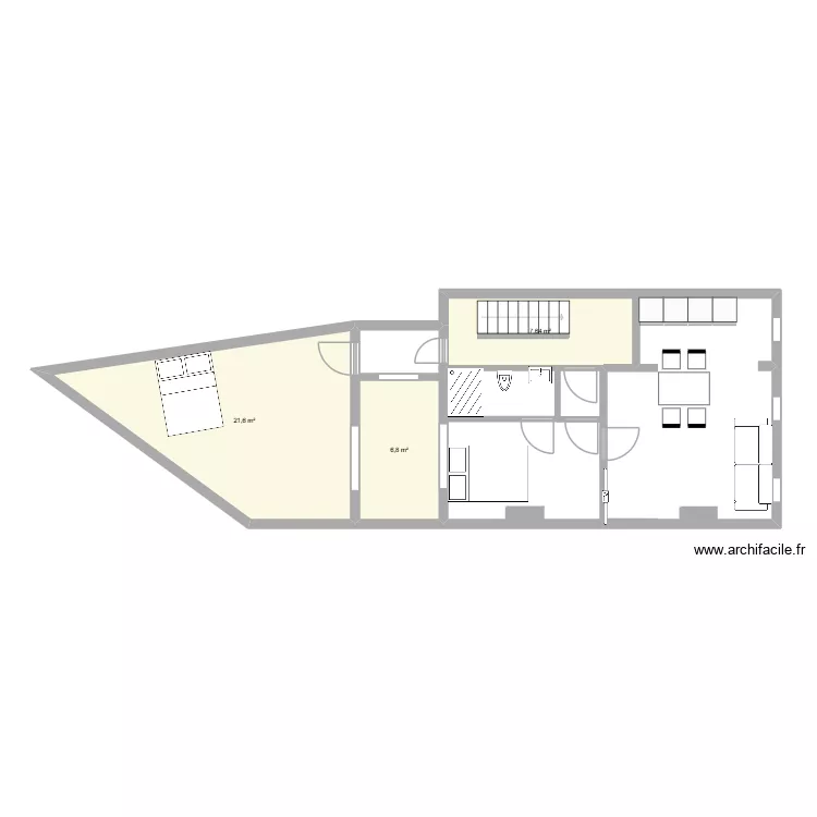 Vilette 1er. Plan de 3 et 36 m² Vilette 1er. Plan de 3 et 36 m²