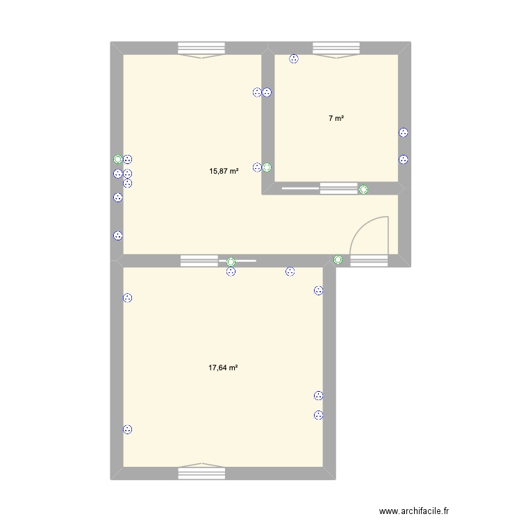Plan Elec Saverne. Plan de 3 pièces et 41 m2