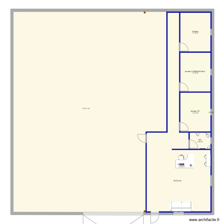 BUREAU ATMC LUXEUIL partie 2. Plan de 7 et 368 m² BUREAU ATMC LUXEUIL partie 2. Plan de 7 et 368 m²