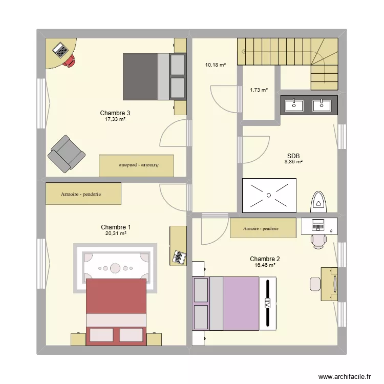 Anthisnes 2. Plan de 6  et 75 m²