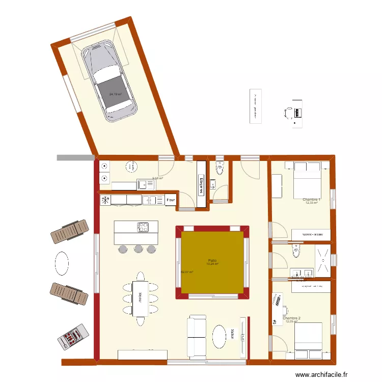 maison plein pied patio 2 version ducey. Plan de 