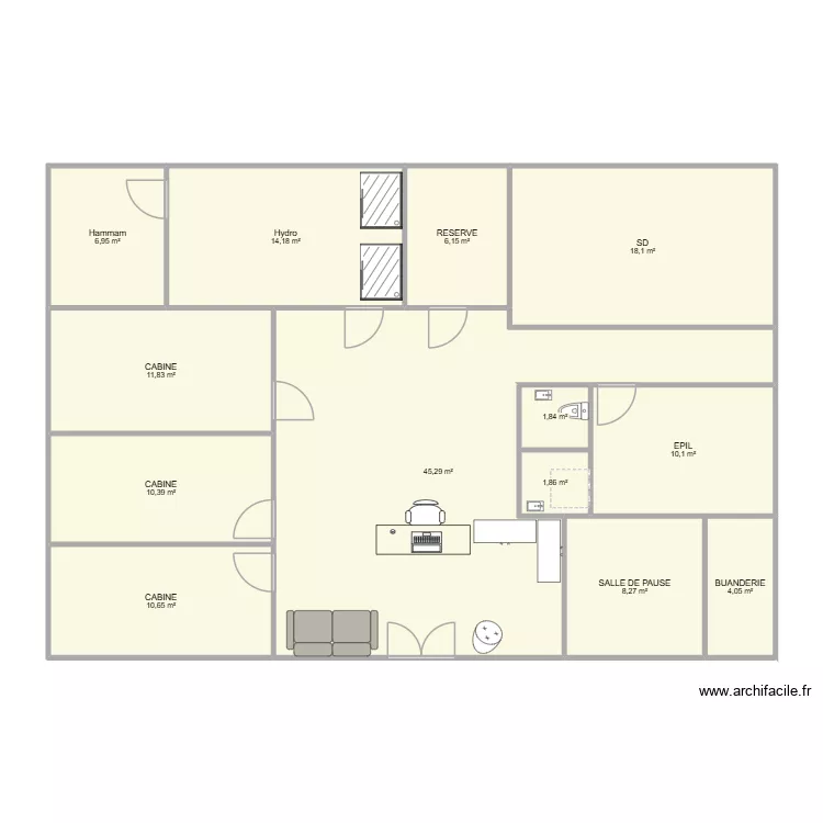 Spa 1. Plan de 13 Pièces et 150 m² Spa 1. Plan de 13 Pièces et 150 m²