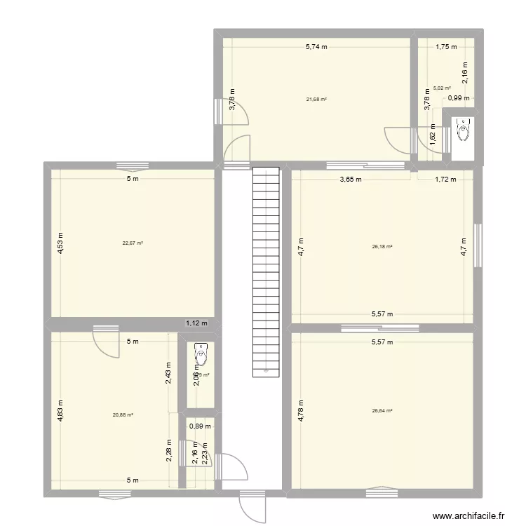 maison tilloy. Plan de 7  et 125 m²