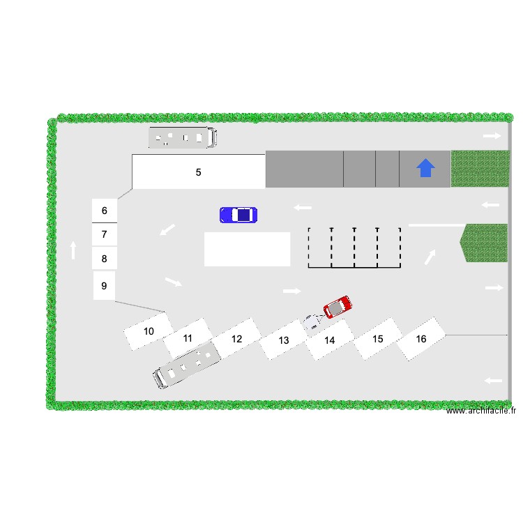 Dechetterie. Plan de 1 pièce et 1502 m2