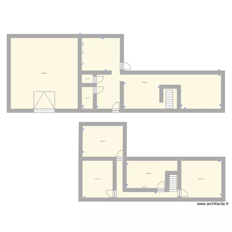 maison loverval. Plan de 9  et 217 m²