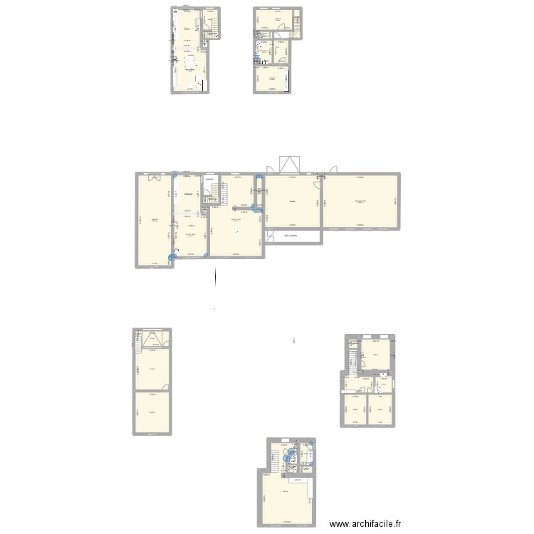 MAISON 1. Plan de 35 pièces et 482 m2