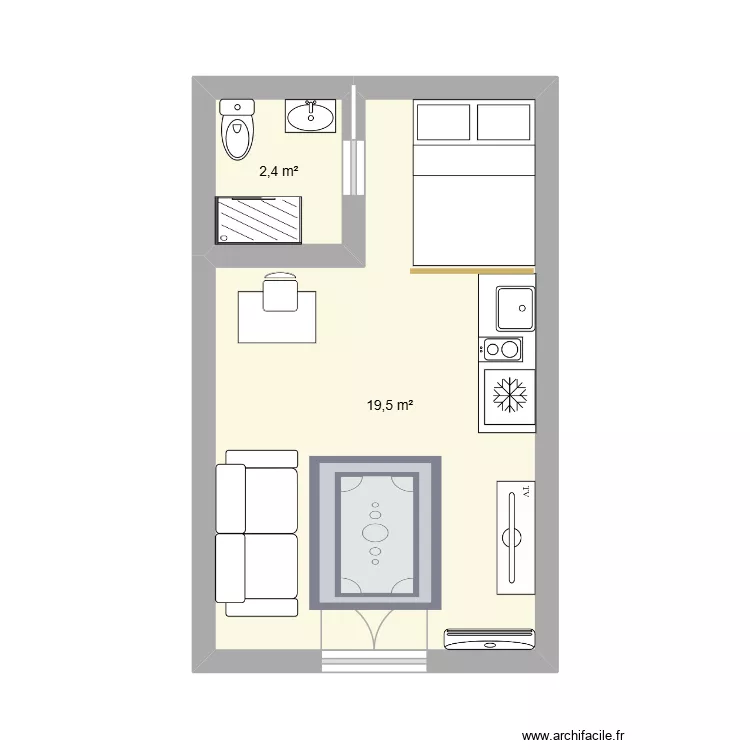 banbinette. Plan de 2 et 22 m² banbinette. Plan de 2 et 22 m²
