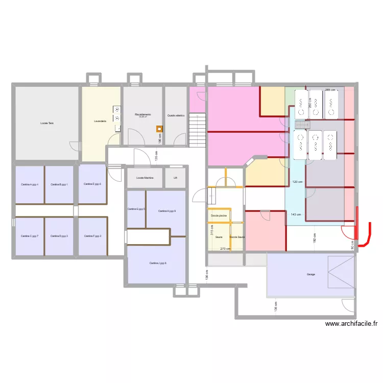 Ascona Cantina 12. Plan de 