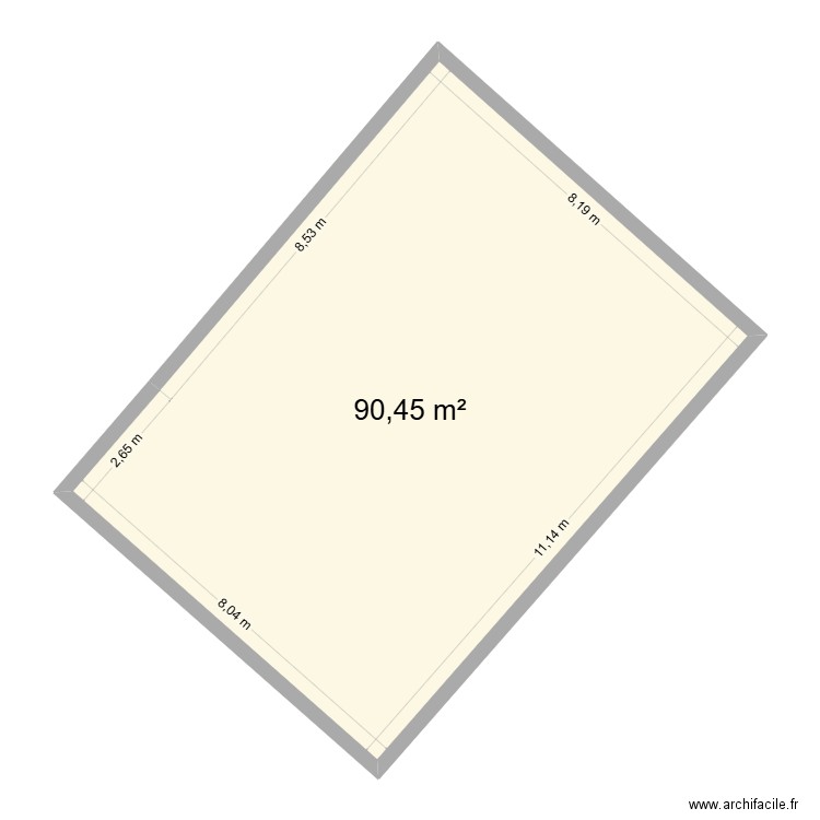 maison 1224. Plan de 1 pièce et 90 m2
