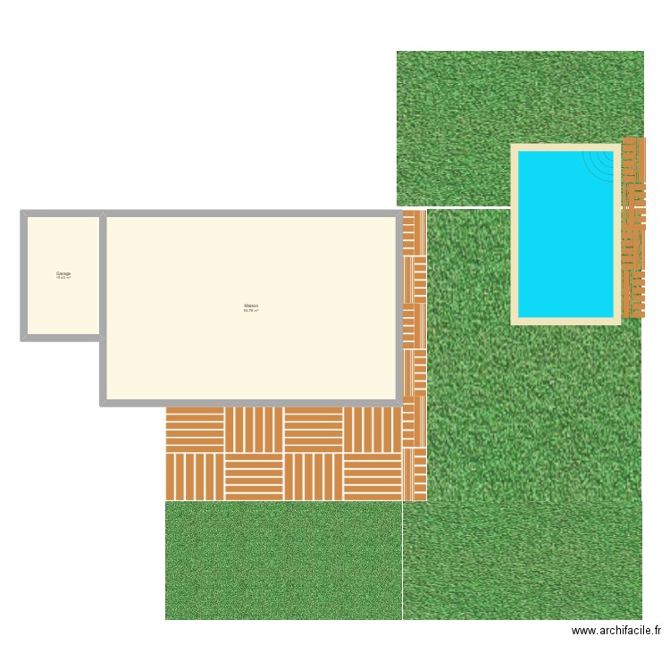 Sainte Cécile Extérieur. Plan de 2 pièces et 110 m2