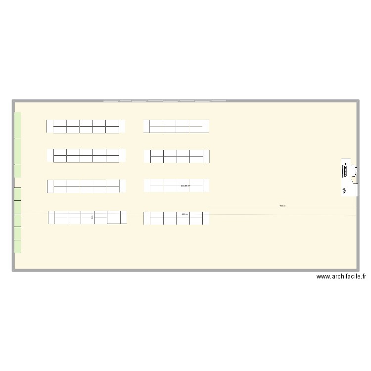 rennes. Plan de 1 pièce et 333 m2