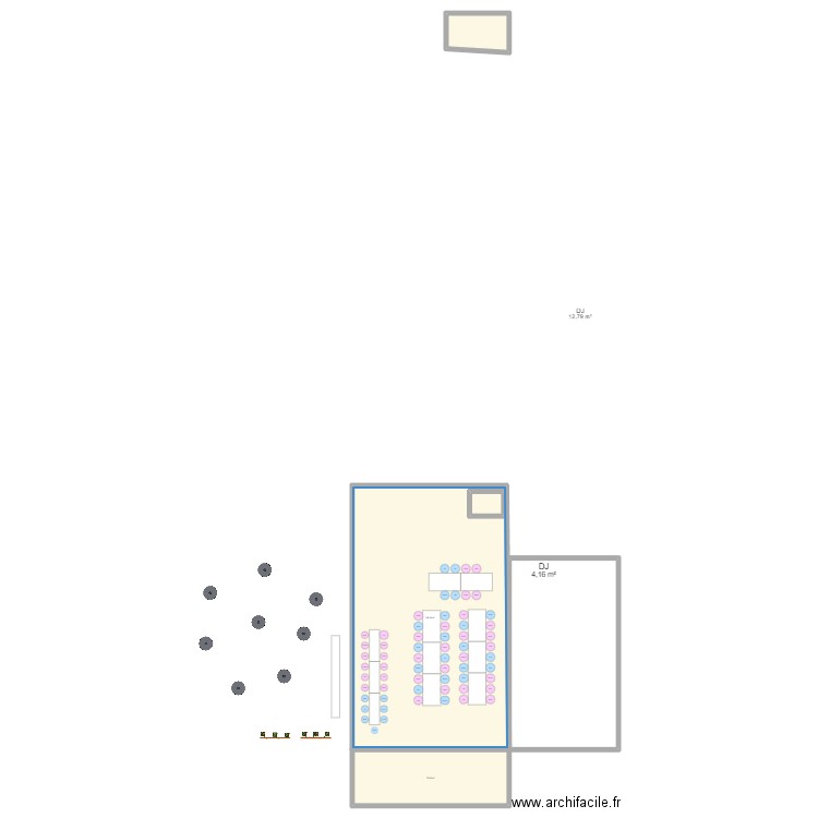 mariage. Plan de 4 pièces et 314 m2