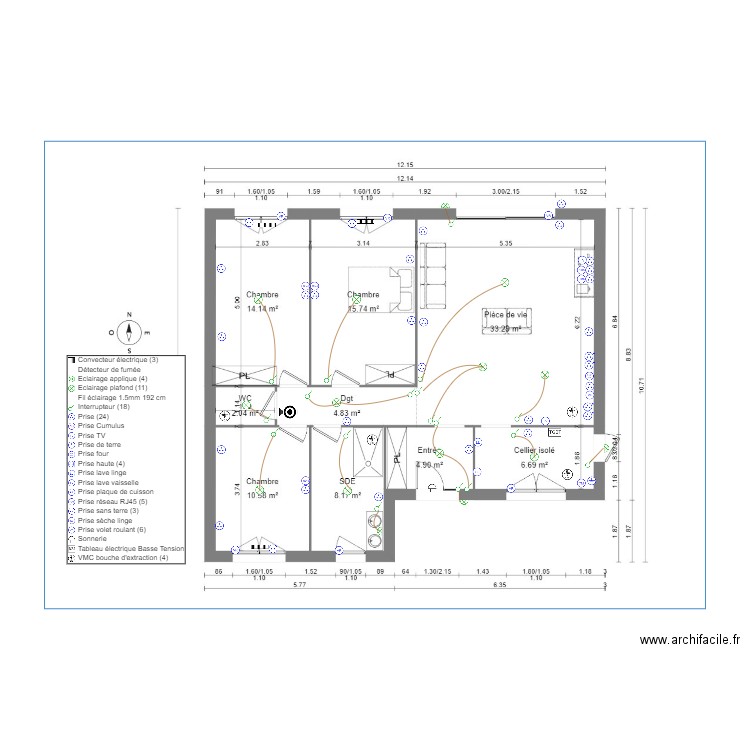 PRUVOST ELEC. Plan de 0 pièce et 0 m2