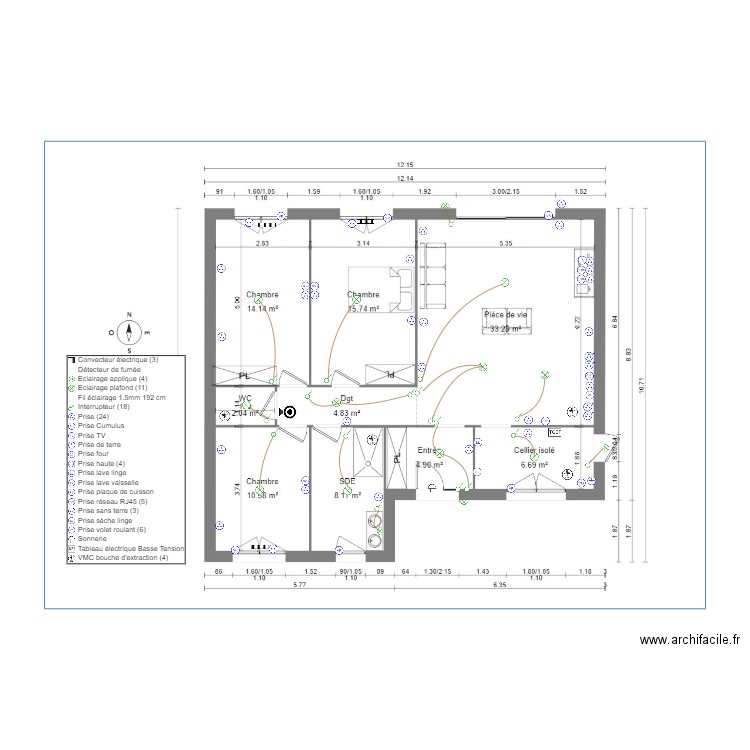 PRUVOST ELEC. Plan de 0 pièce et 0 m2