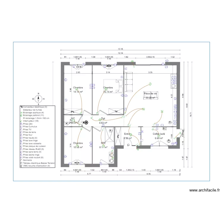 PRUVOST ELEC. Plan de 