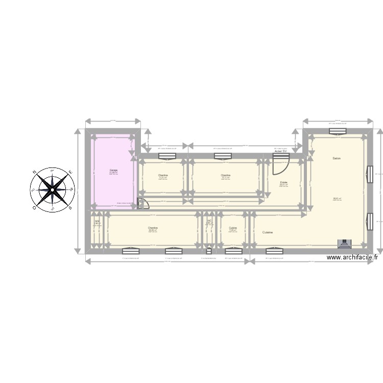 ML24009320 PUJOS. Plan de 9 pièces et 164 m2