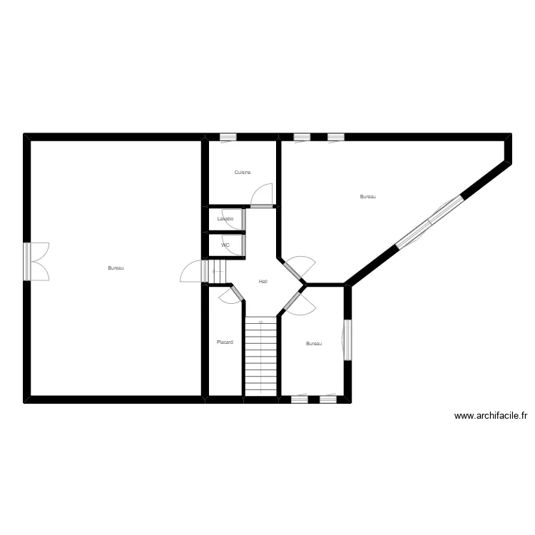 Bureaux P&eacute;ronnes-lez-Binche. Plan de 