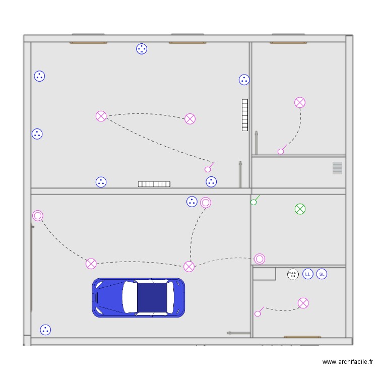 sous sol plan elec. Plan de 0 pièce et 0 m2