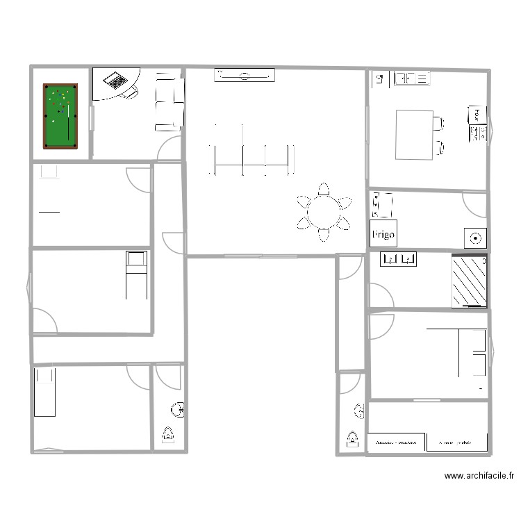 MAISON NIMES. Plan de 2 pièces et 18 m2