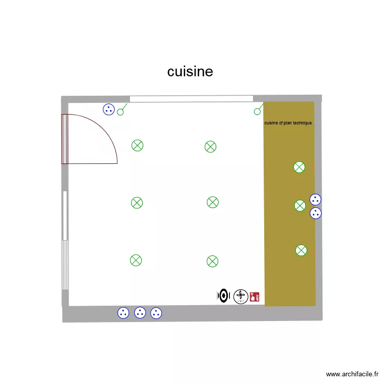 cuisine. Plan de 