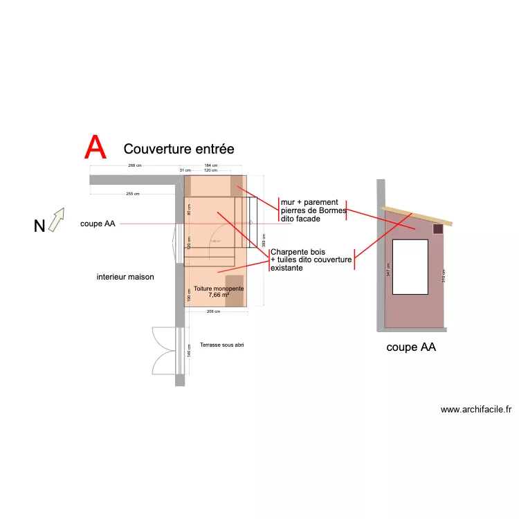 Entr&eacute;e A. Plan de 