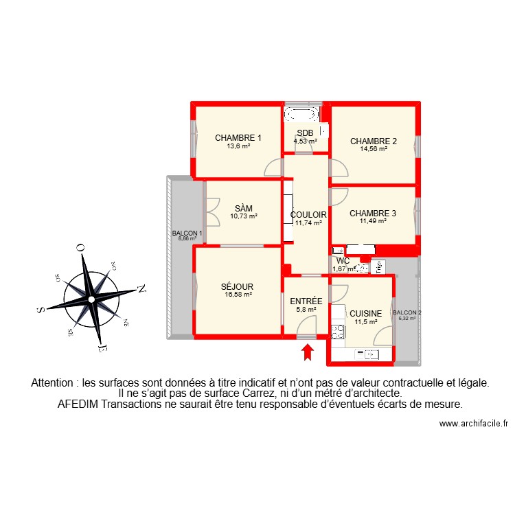 BI 32038. Plan de 19 pièces et 163 m2