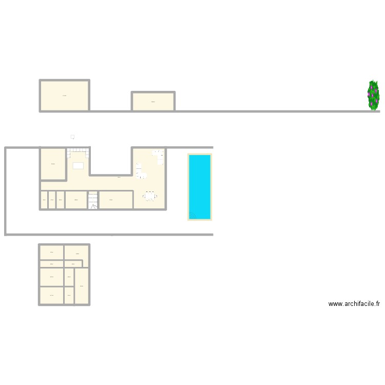 Fontvin. Plan de 18 pièces et 395 m2