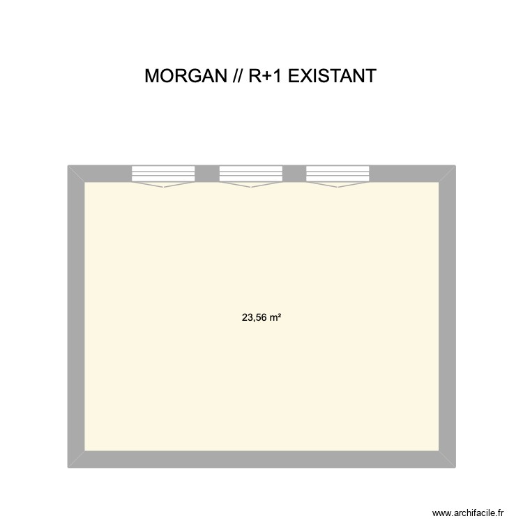 Morgan R+1 Existant. Plan de 0 pièce et 0 m2