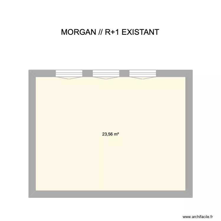 Morgan R+1 Existant. Plan de 