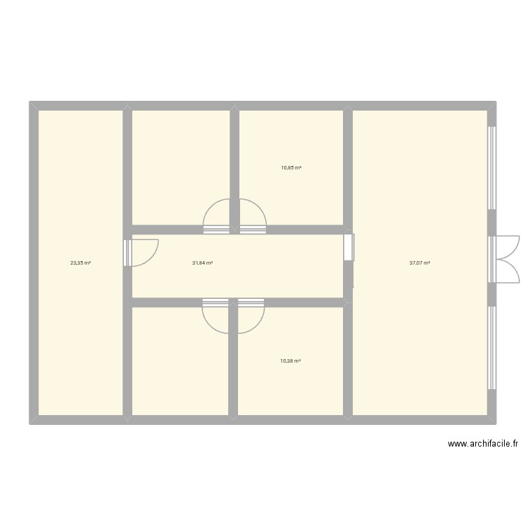 Spa la pause. Plan de 5 pièces et 113 m2