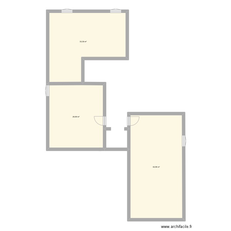 Plan garage. Plan de 3 pièces et 103 m2