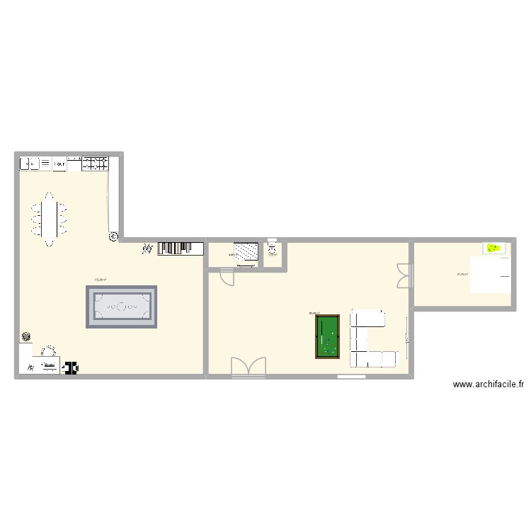 maison. Plan de 5 pièces et 225 m2