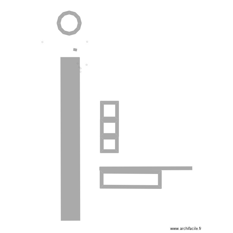 EMPLACEMENT. Plan de 5 pièces et 8 m2