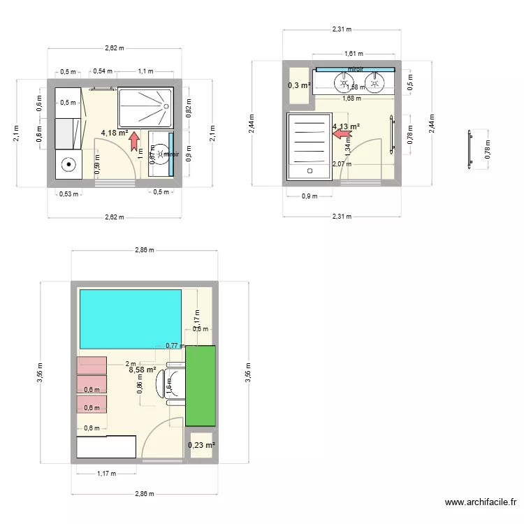 SDB CAROLINE. Plan de 