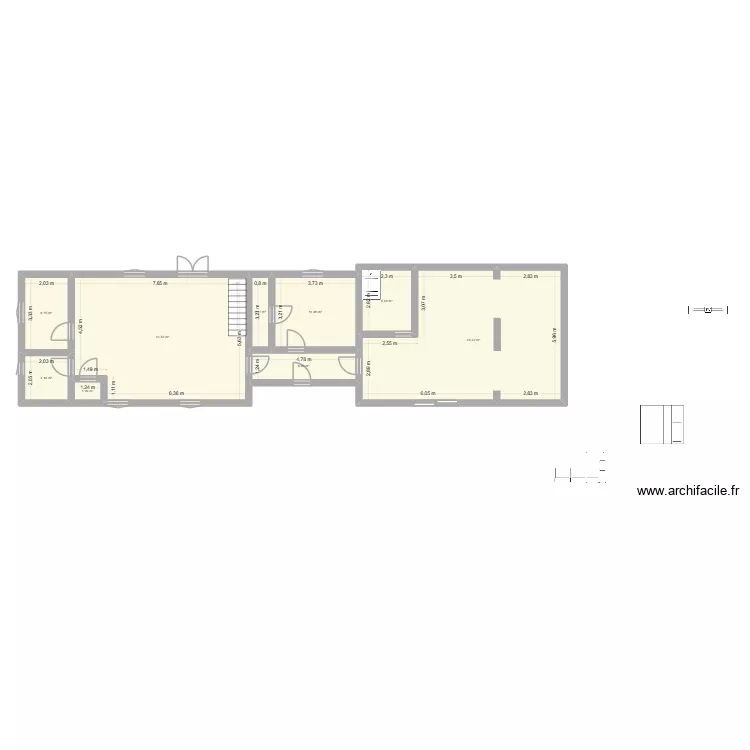 MAISON agrandissement 5. Plan de 10  et 150 m²
