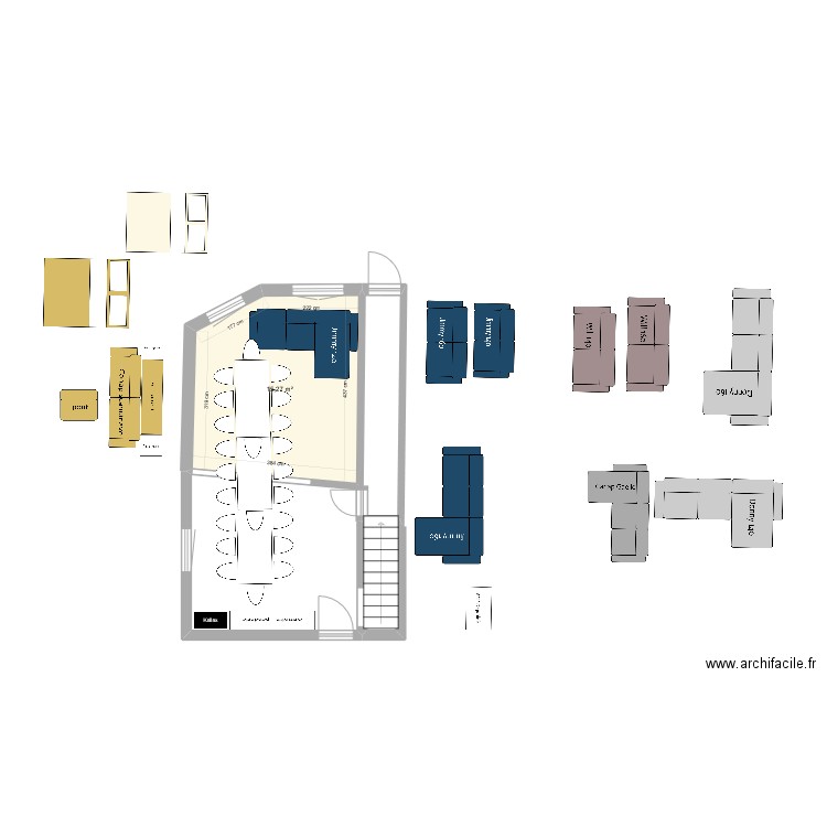 Chez ouam / salon. Plan de 0 pièce et 0 m2