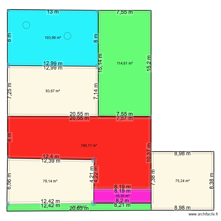Plan de décaissement - Maison Benoit. Plan de 8 pièces et 664 m2
