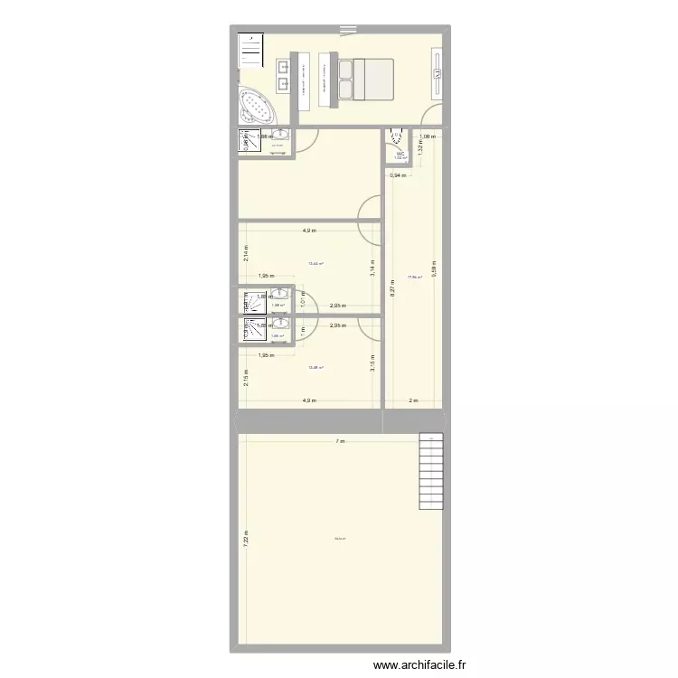Tennie. Plan de 8 Pièces et 102 m² Tennie. Plan de 8 Pièces et 102 m²