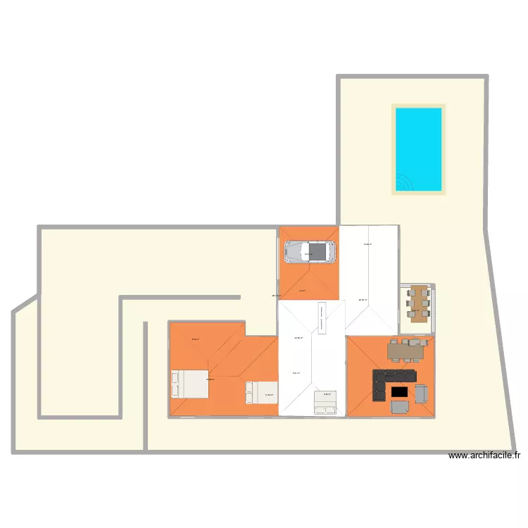 maison nanou. Plan de 13  et 676 m²