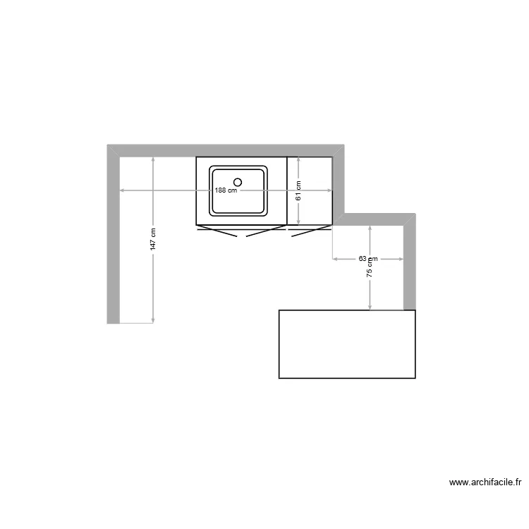 Cuisine esprit 30. Plan de 