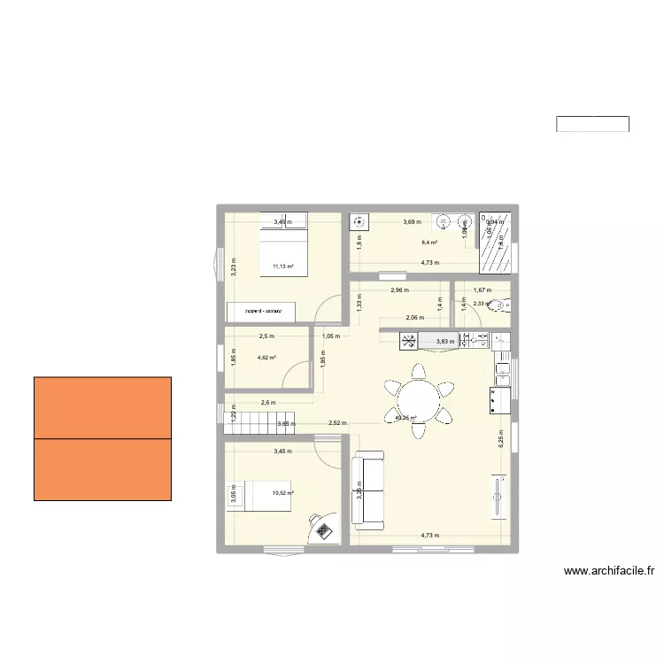 Maison  CPLE. Plan de 