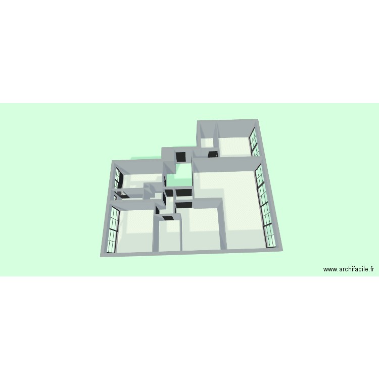 plan 2. Plan de 12 pièces et 104 m2