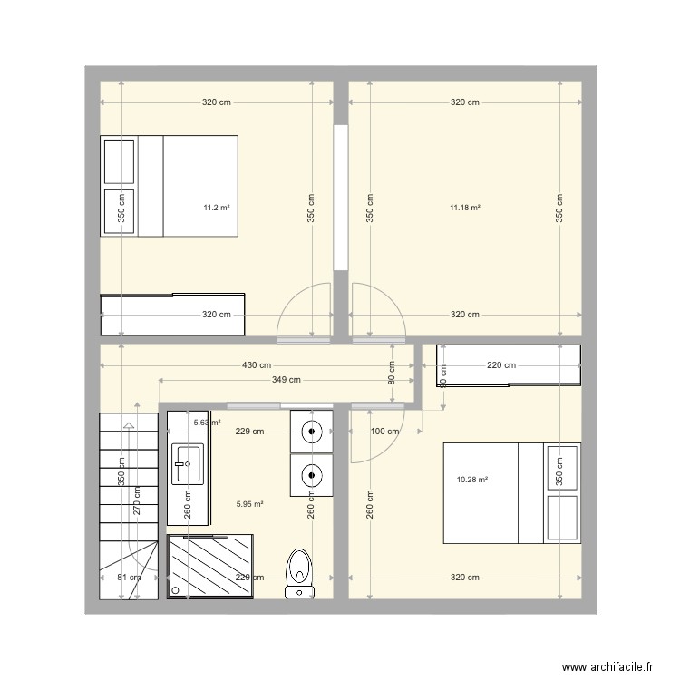 new house small 3. Plan de 8 pièces et 89 m2